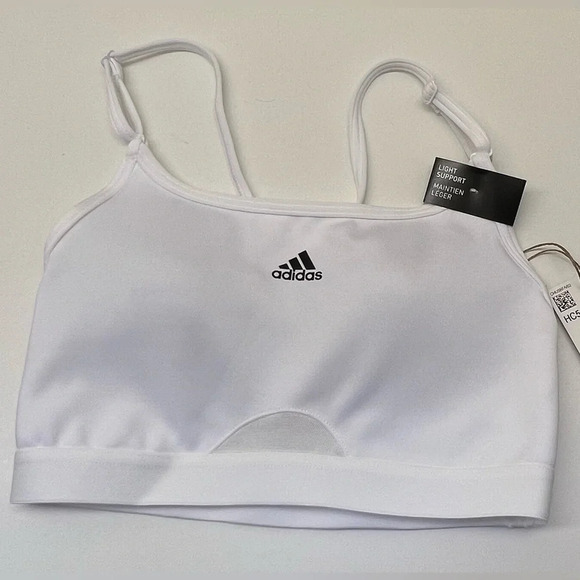 adidas Women's Training Light Support Good Level Bra padded White XXS C - Picture 7 of 9